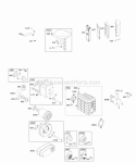 Air Cleaner Muffler Diagram and Parts List for  Briggs and Stratton Engine